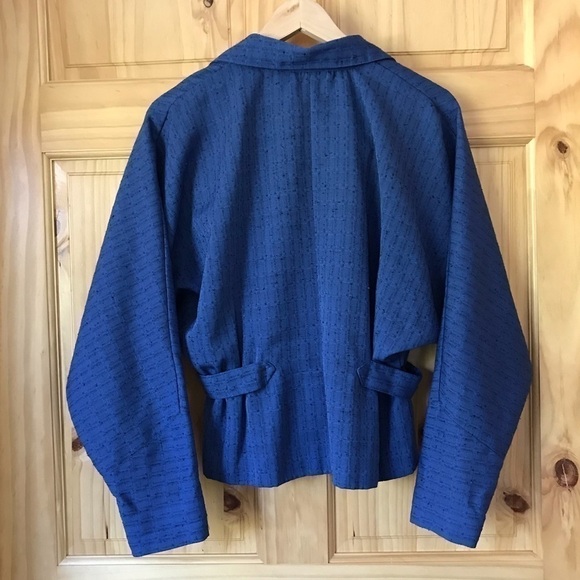VINTAGE Ann Chabrol dolman sleeve belted textured blazer size 9 - Picture 9 of 10
